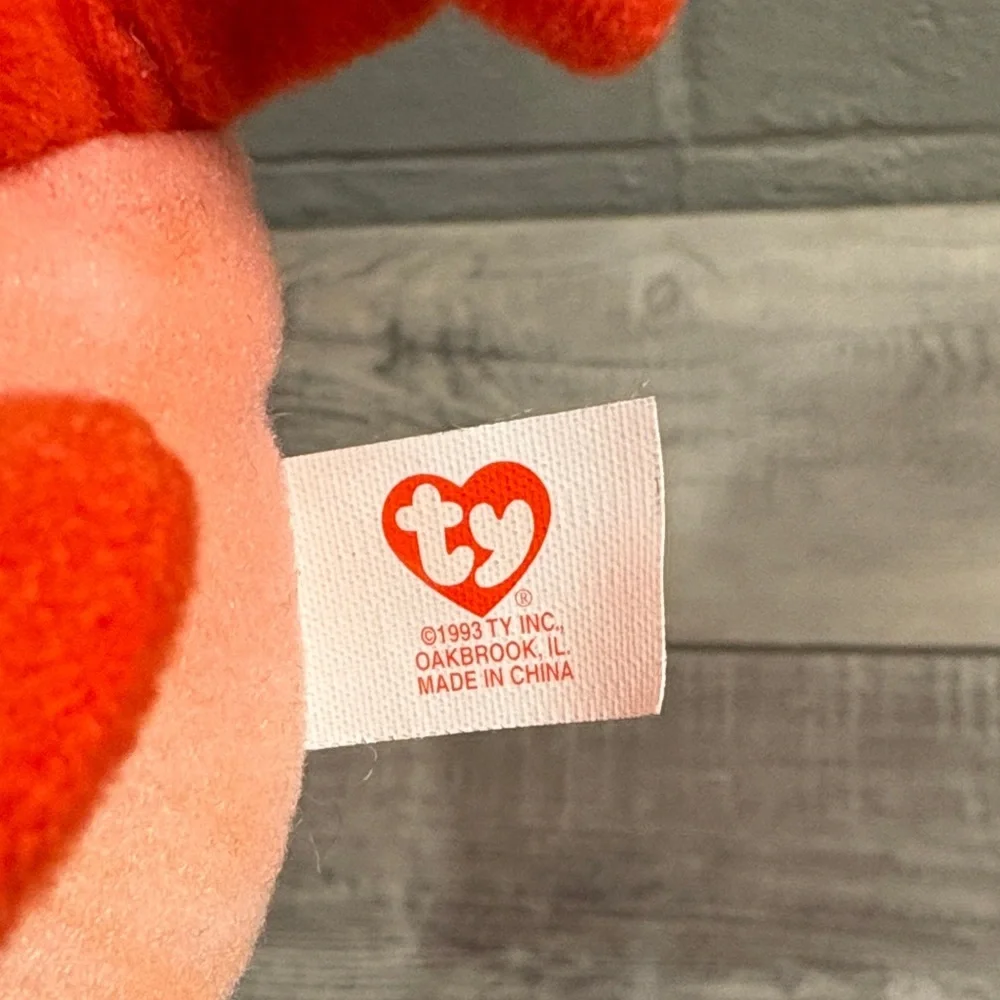 Ty 1993 Vintage Teenie Beanie Babies Strut The Rooster NWT